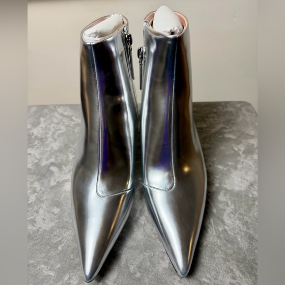 Brand New Kate Spade Silver Garnish Zip Up Ankle Boots Size 9 - Picture 11 of 16
